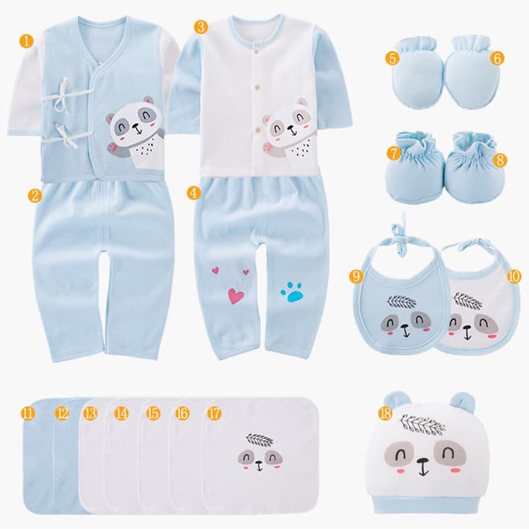 18-Piece Newborn Baby Cotton Gift Set — image 5