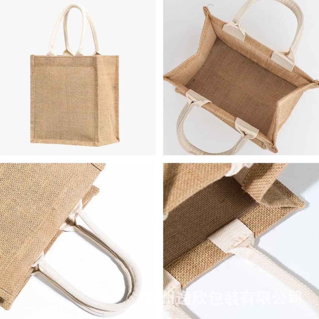 Jute Tote Bag Muji Style — image 1