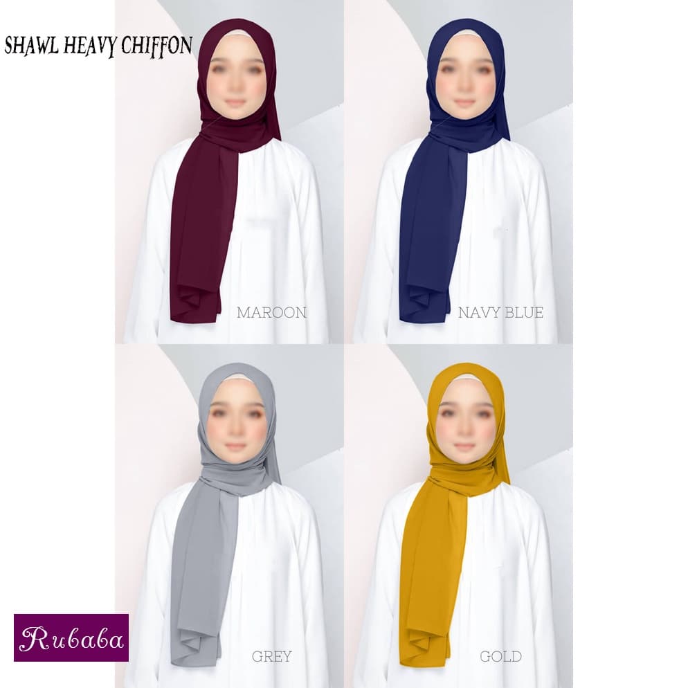 Heavy Chiffon Shawl Hijab Scarf — image 1