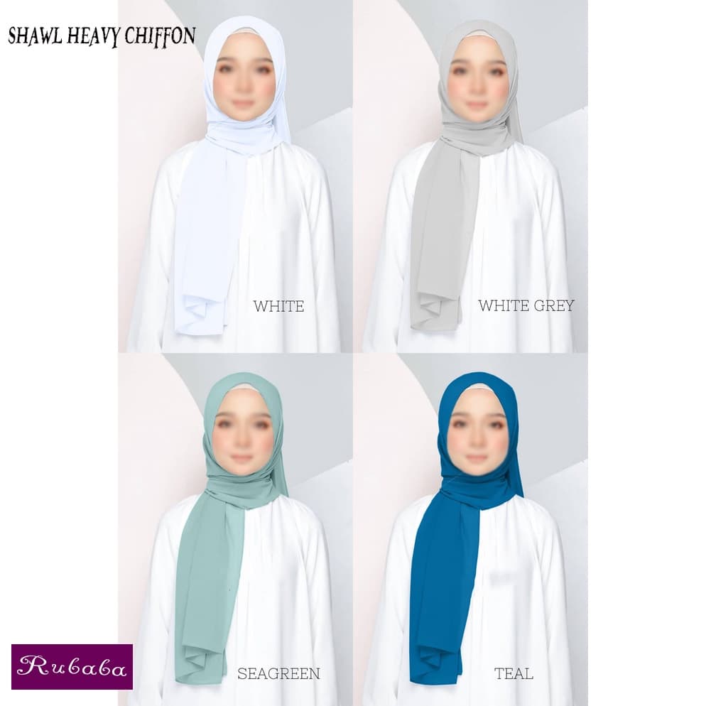 Heavy Chiffon Shawl Hijab Scarf — image 3