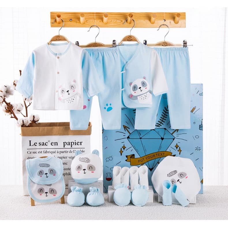 18-Piece Newborn Baby Cotton Gift Set — image 1