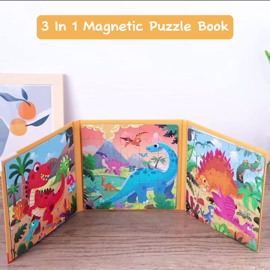 Kids 3-in-1 Magnetic Puzzle Book — image 1