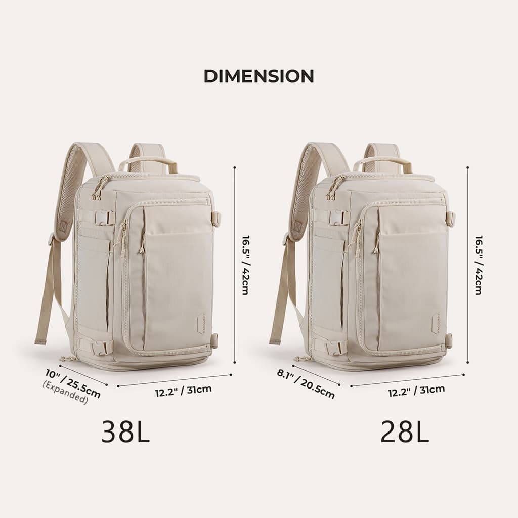BAGSMART Expandable Travel Backpack 28-38L Waterproof — image 2