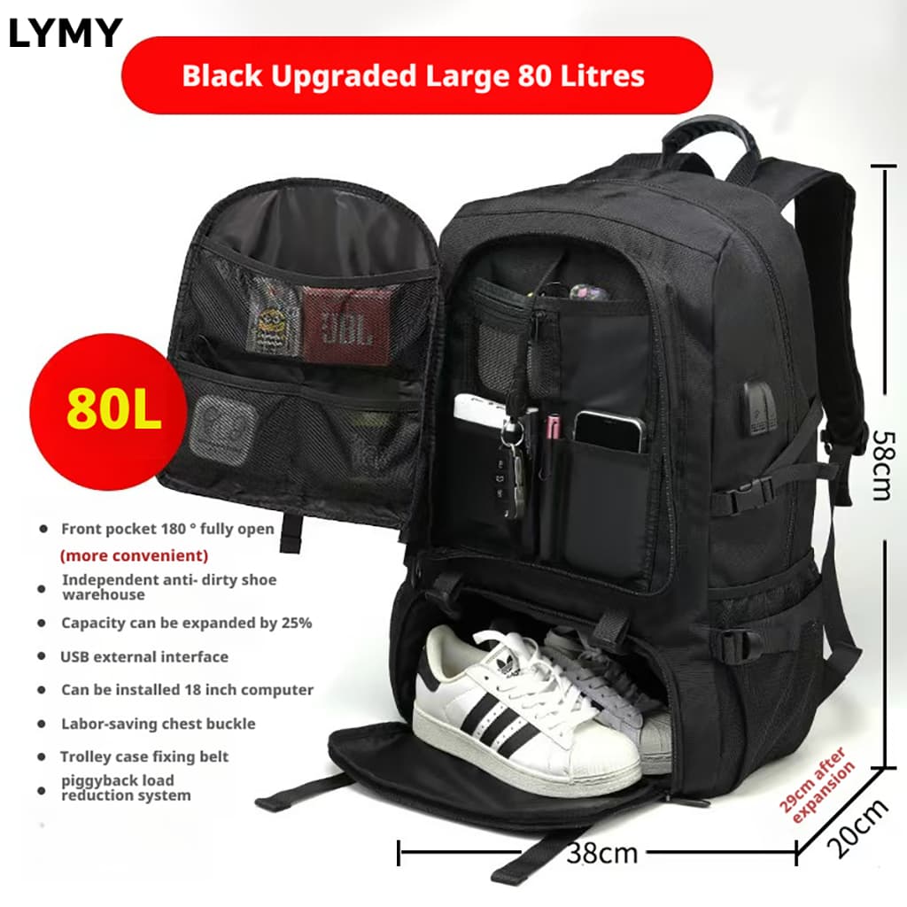 LYMY Waterproof Travel Backpack 50L/80L — image 6