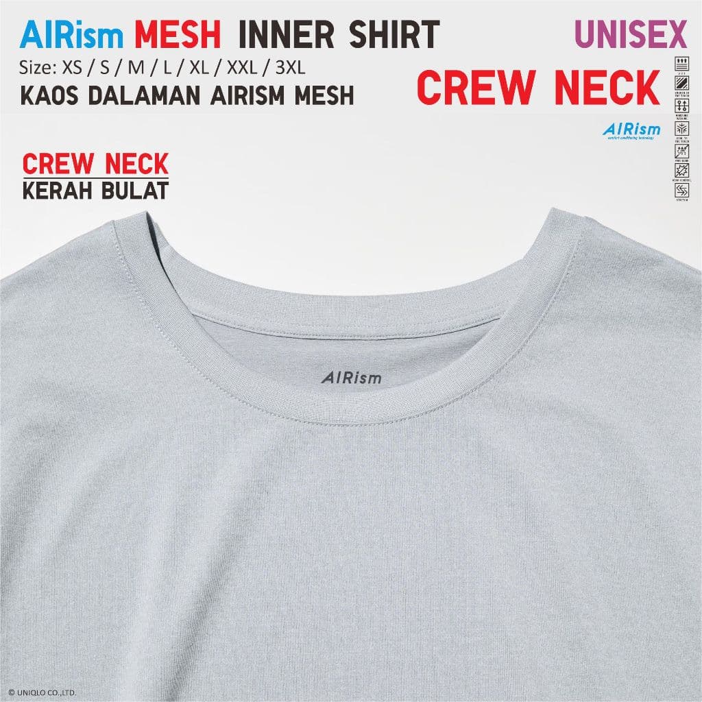 UNIQLO Airism Mesh Crew Neck Undershirt — image 3