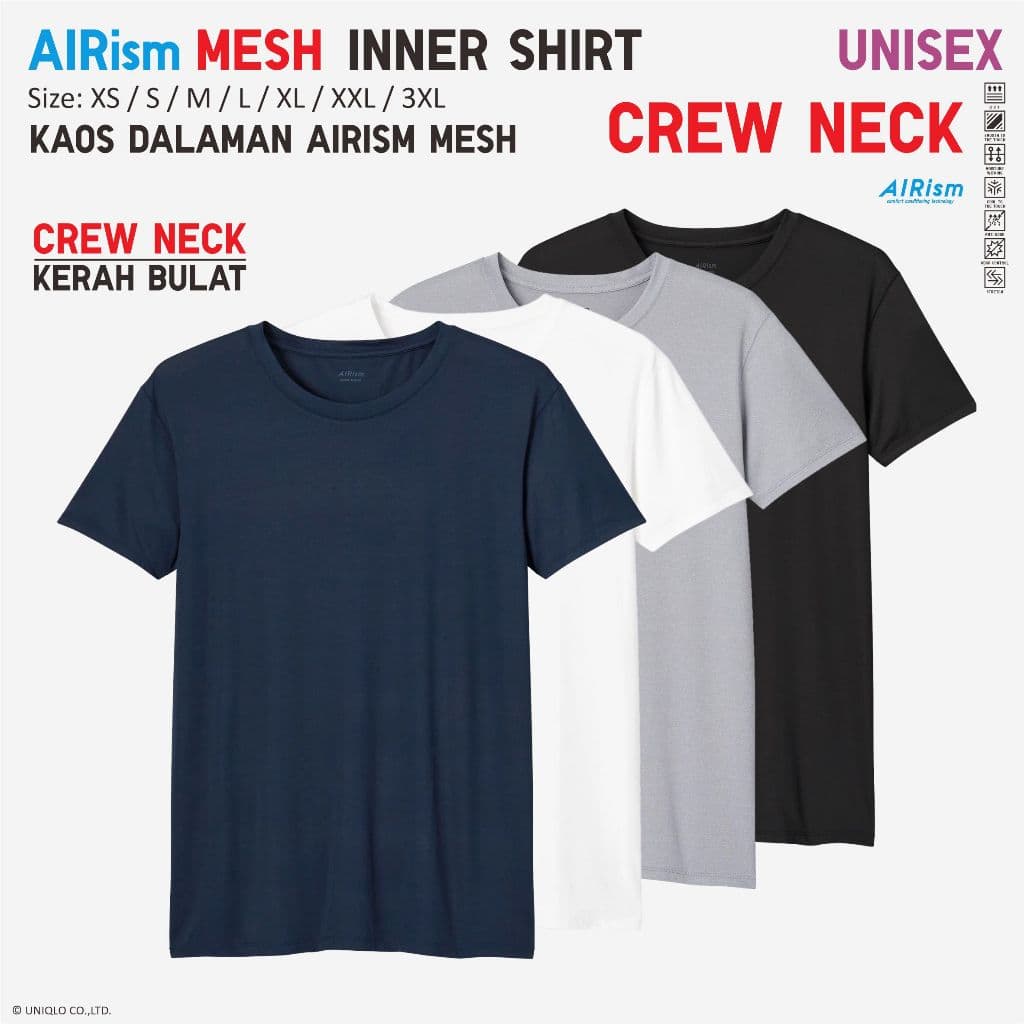 UNIQLO Airism Mesh Crew Neck Undershirt — image 4