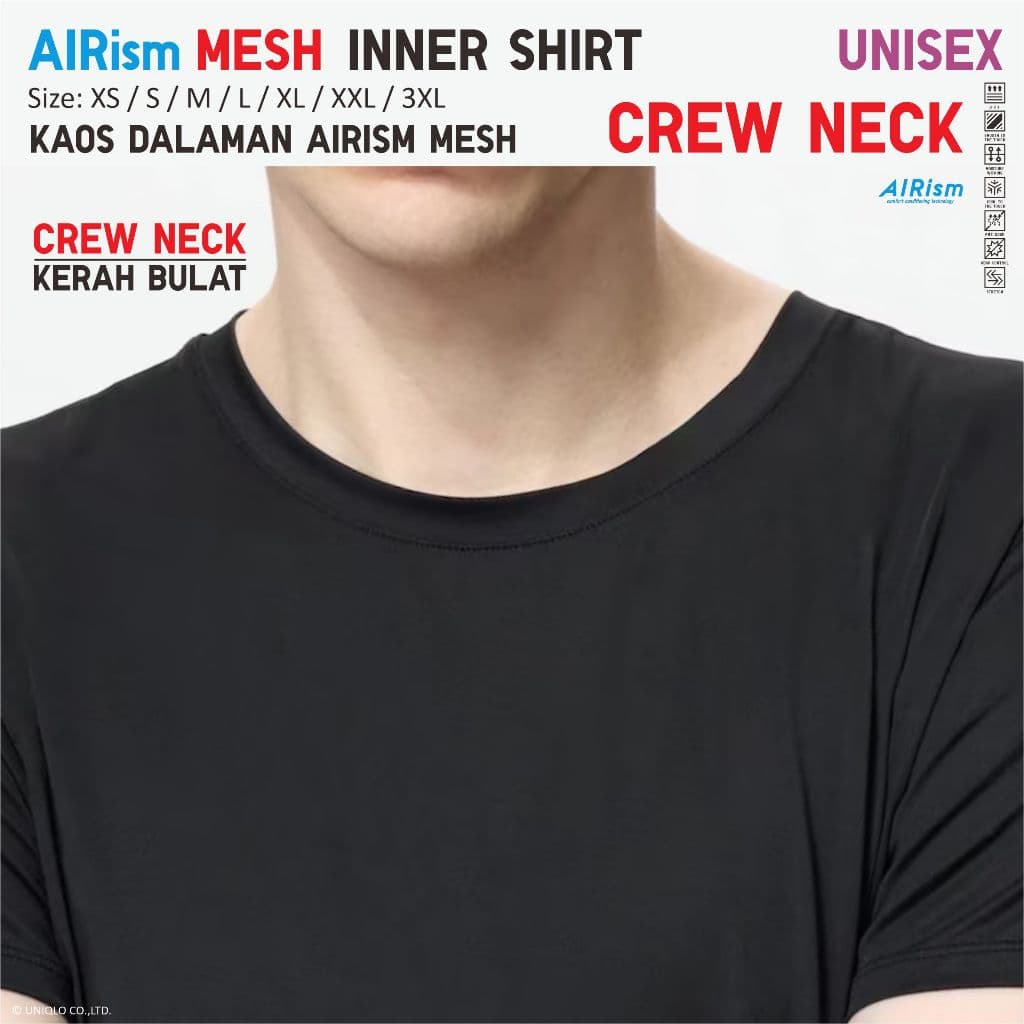UNIQLO Airism Mesh Crew Neck Undershirt — image 2