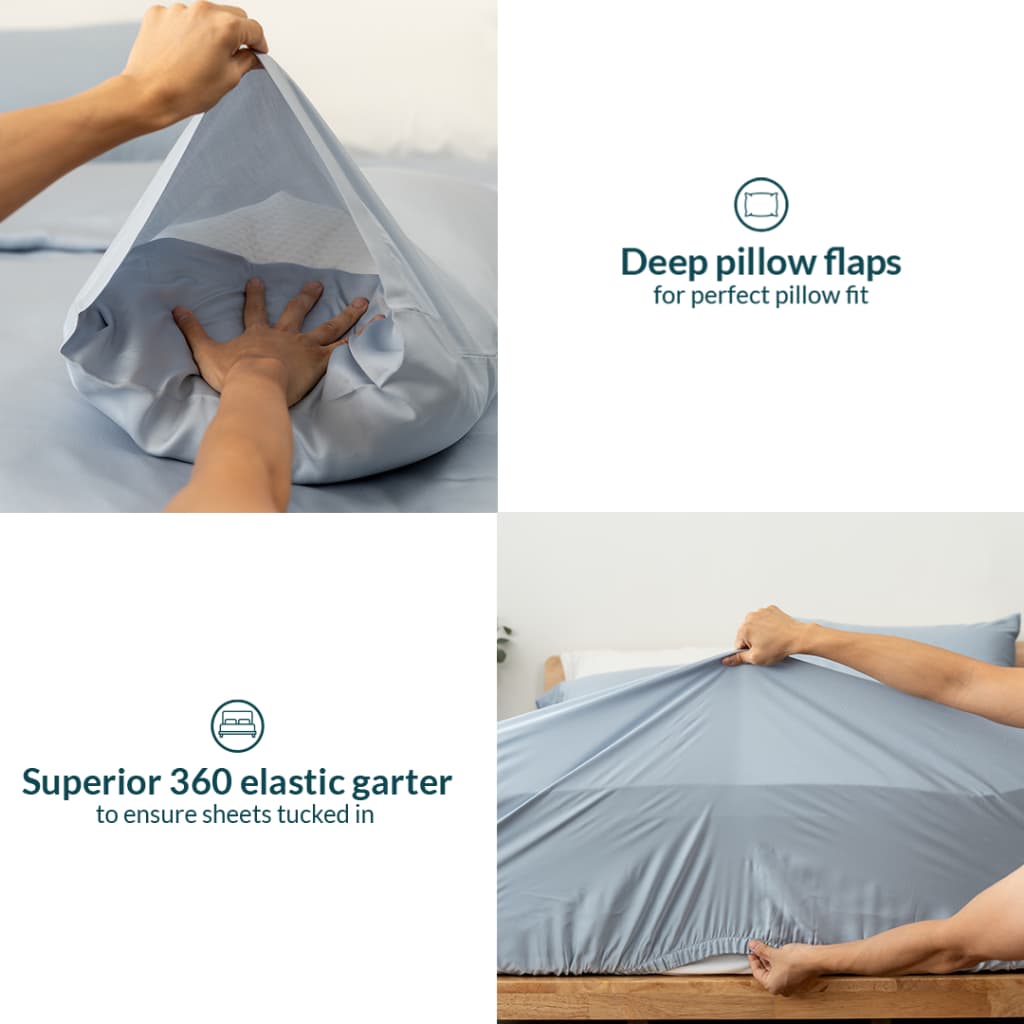 Kapas TENCEL™ Cooling Fitted Bedsheet Set — image 5