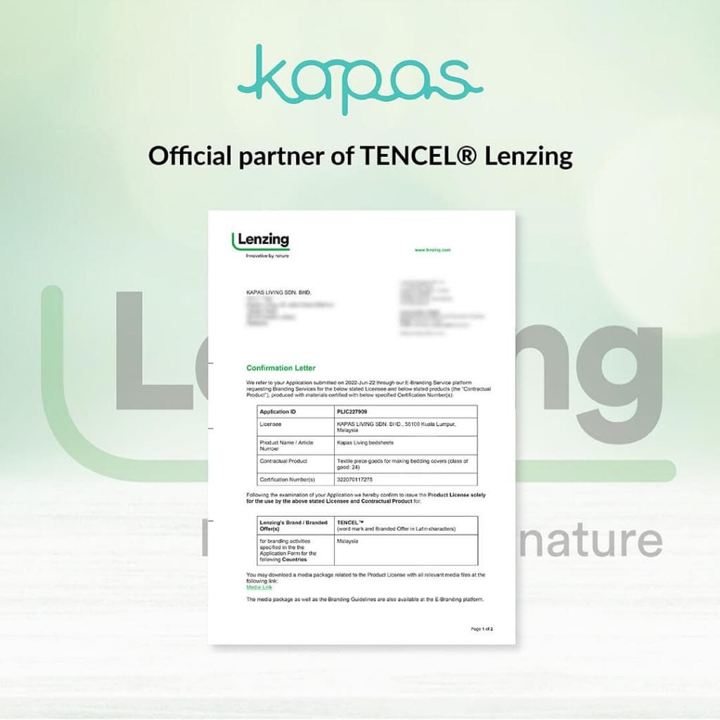 Kapas TENCEL™ Cooling Fitted Bedsheet Set — image 7