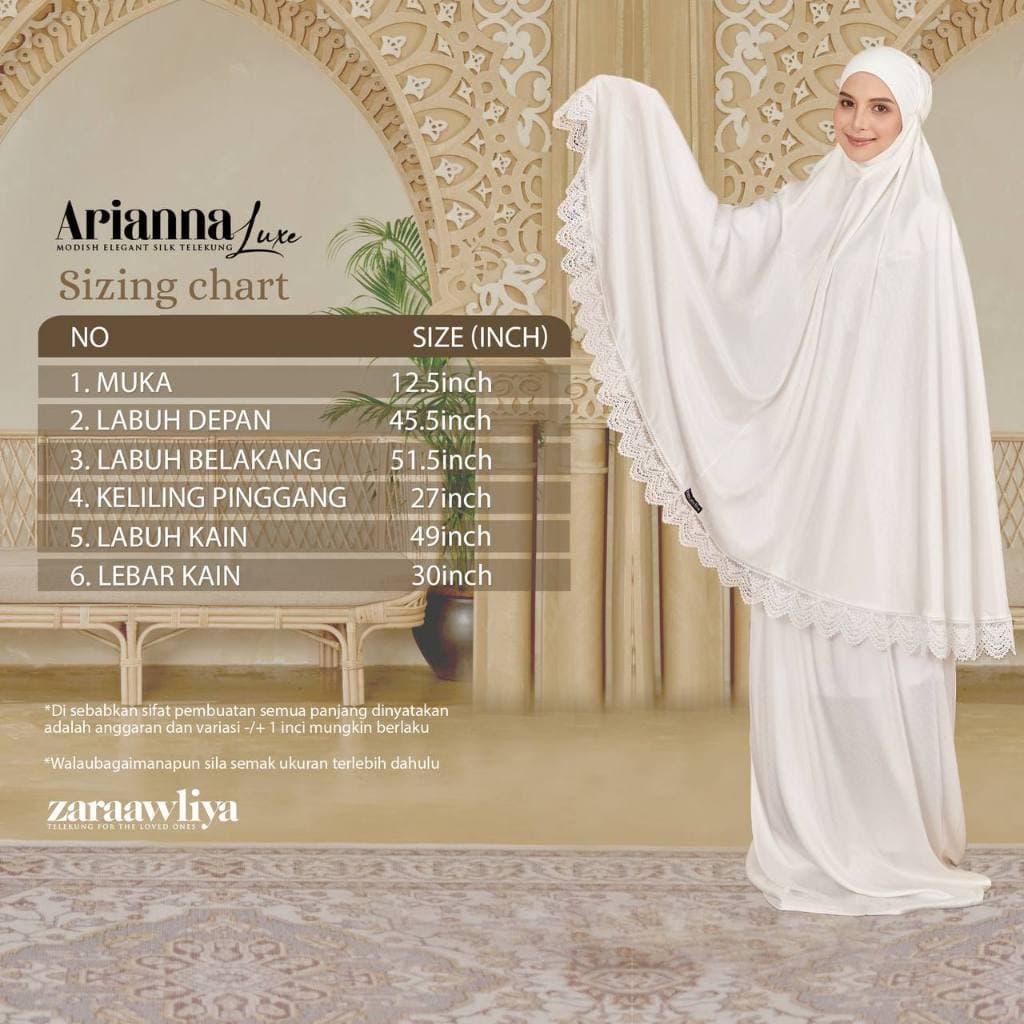 Arianna Luxe Silk Telekung Prayer Robe — image 9