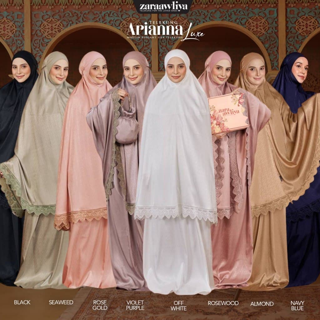 Arianna Luxe Silk Telekung Prayer Robe — image 7
