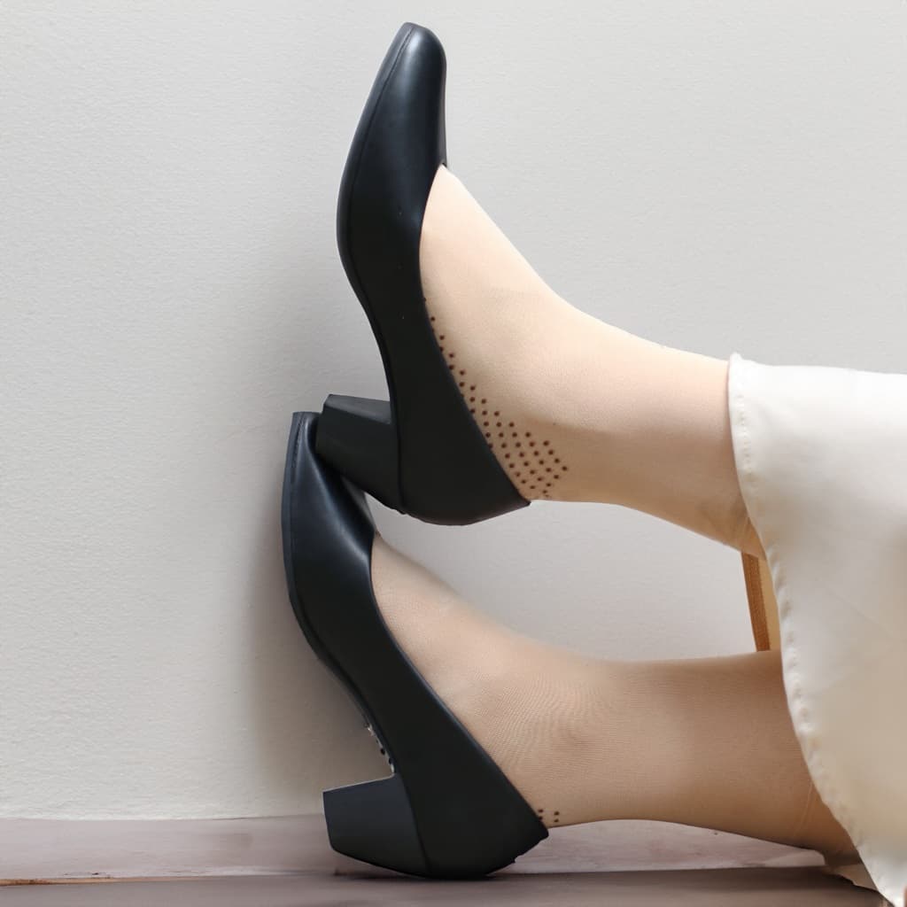 BATA Women's Black Formal Block Heel Pump — image 4