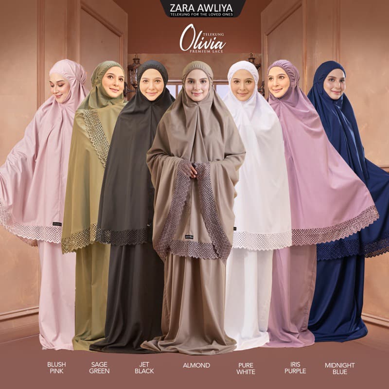 Telekung Olivia Premium Lace Cotton — image 5