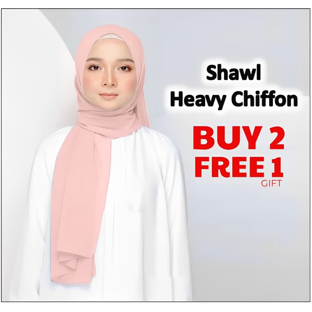 Heavy Chiffon Shawl Hijab Scarf — image 4