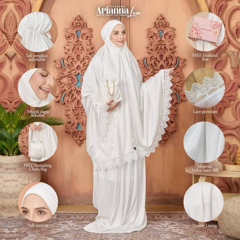 Arianna Luxe Silk Telekung Prayer Robe — image 6