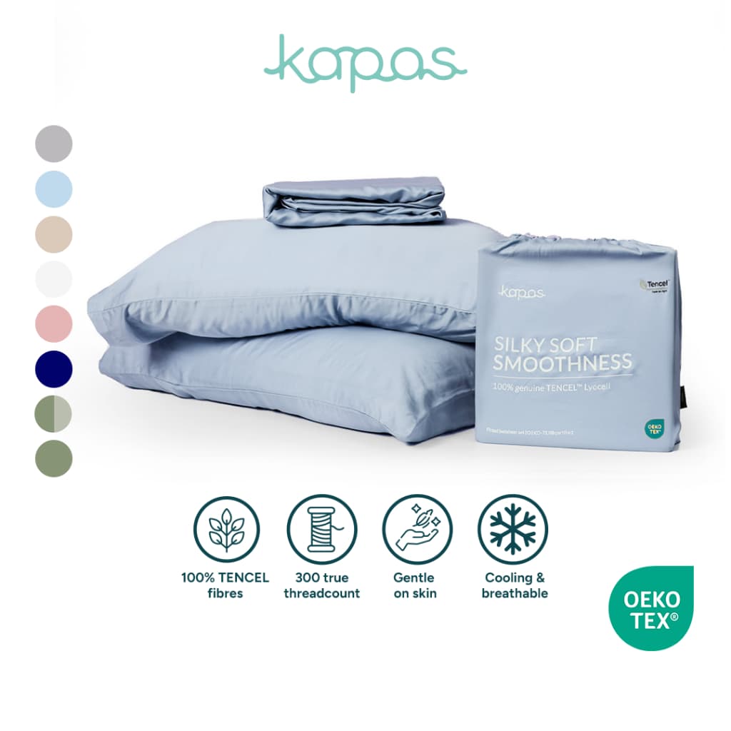Kapas TENCEL™ Cooling Fitted Bedsheet Set