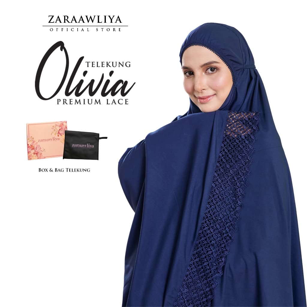 Telekung Olivia Premium Lace Cotton