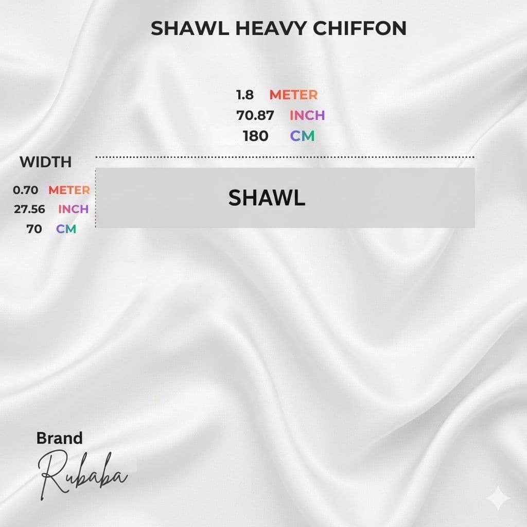 Heavy Chiffon Shawl Hijab Scarf — image 7