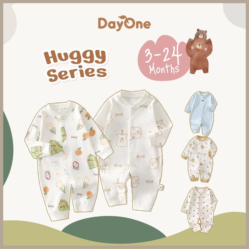 Cotton Long Sleeve Baby Coverall Romper — image 1