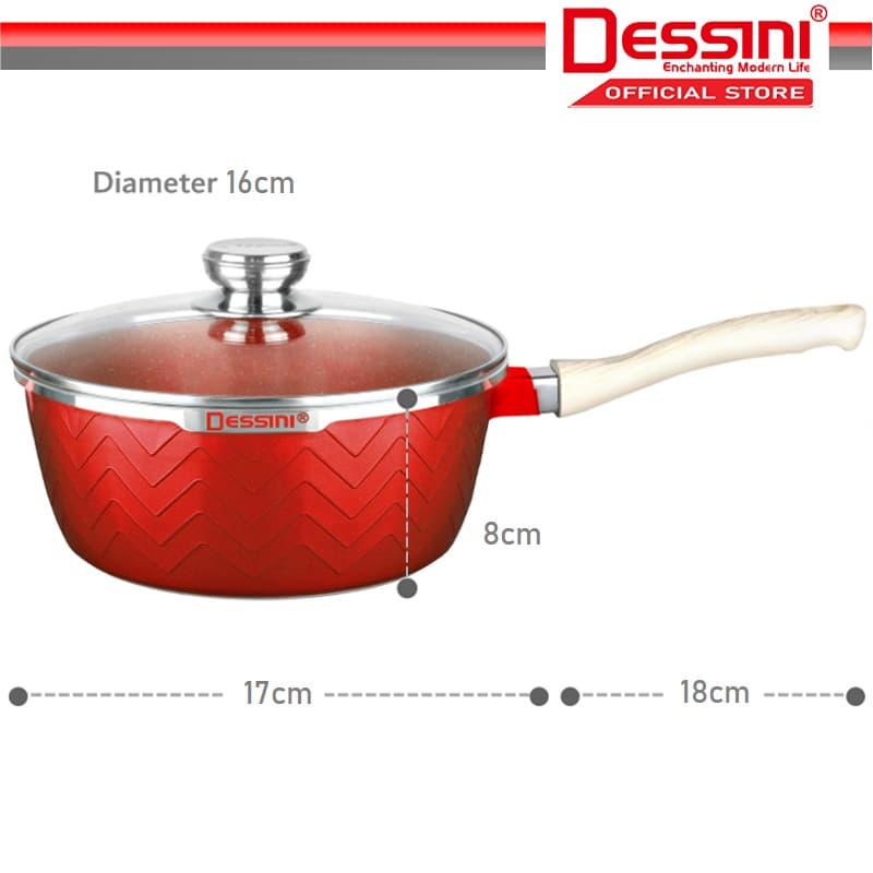 Dessini 16cm Die-Cast Aluminium Sauce Pan Non-Stick — image 3