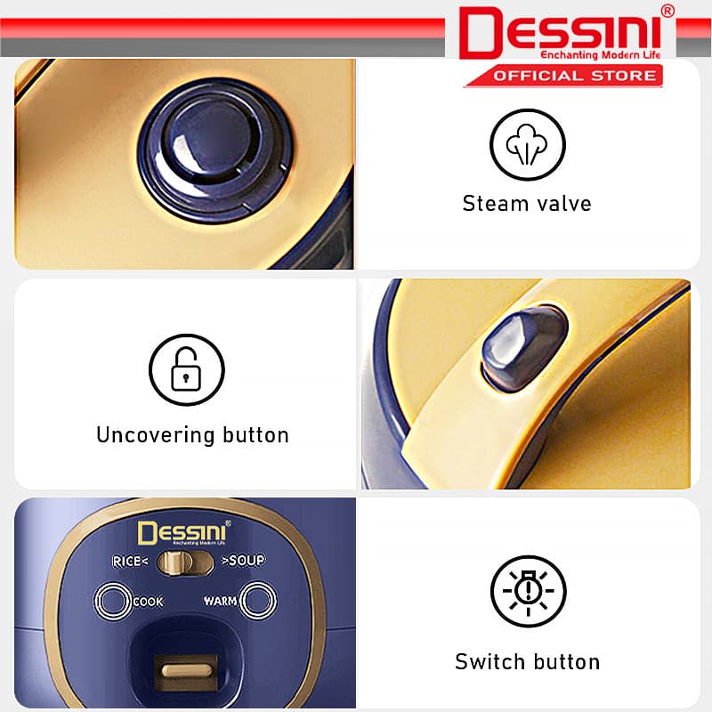 Dessini 1.8L Non-Stick Electric Rice Cooker — image 8
