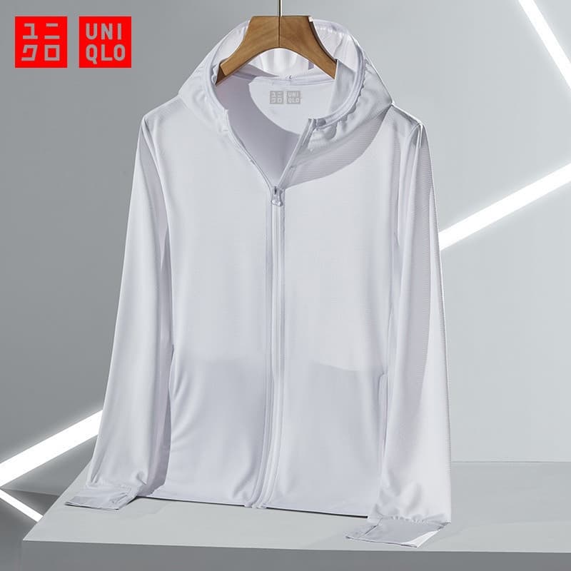 Uniqlo Men Jacket Airism UV Protection Windbreaker Mesh Long Sleeve Full Zip Hoodie — image 3