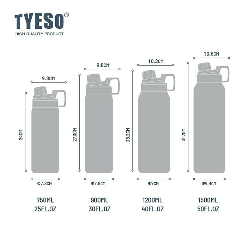 TYESO Stainless Steel Vacuum Insulated Water Bottle — image 5