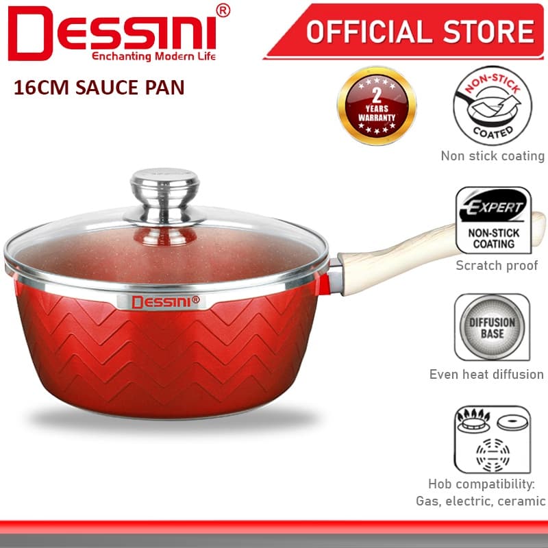 Dessini 16cm Die-Cast Aluminium Sauce Pan Non-Stick