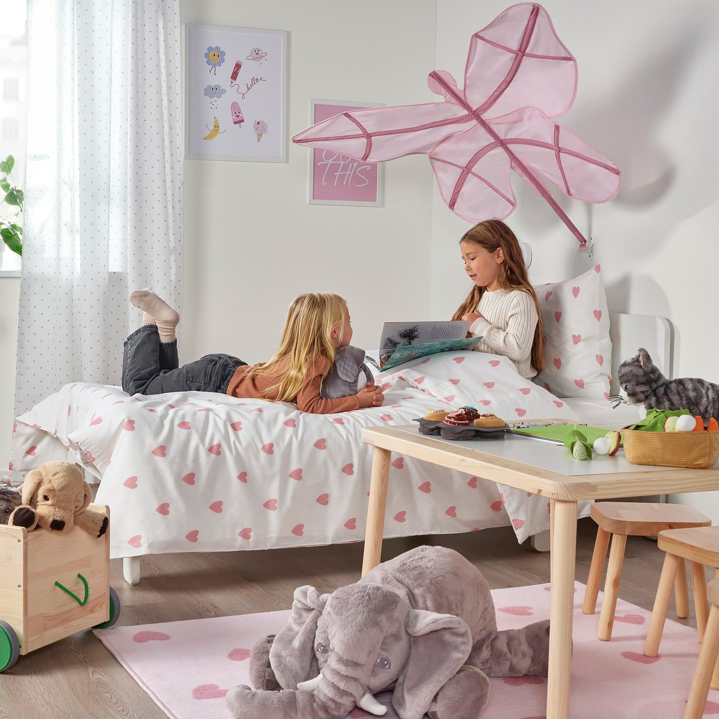 BARNDRÖM Rug - pink 133x160 cm — image 3