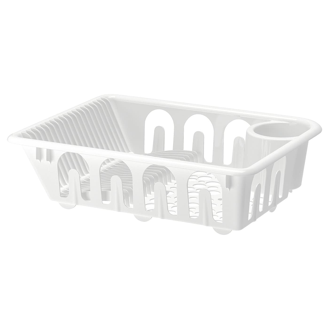 FLUNDRA Dish drainer - white — image 1