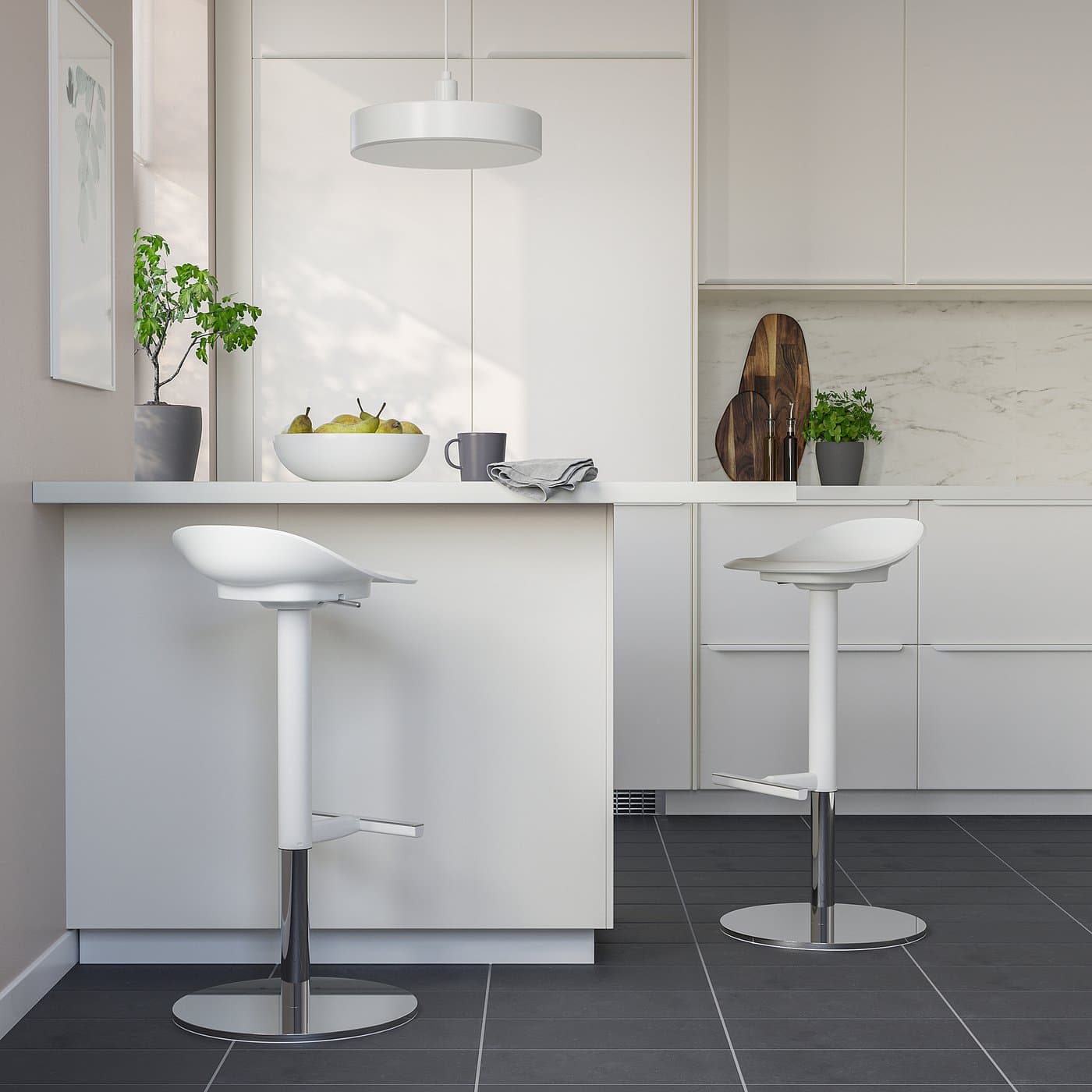 JANINGE Bar stool - white 76 cm — image 2