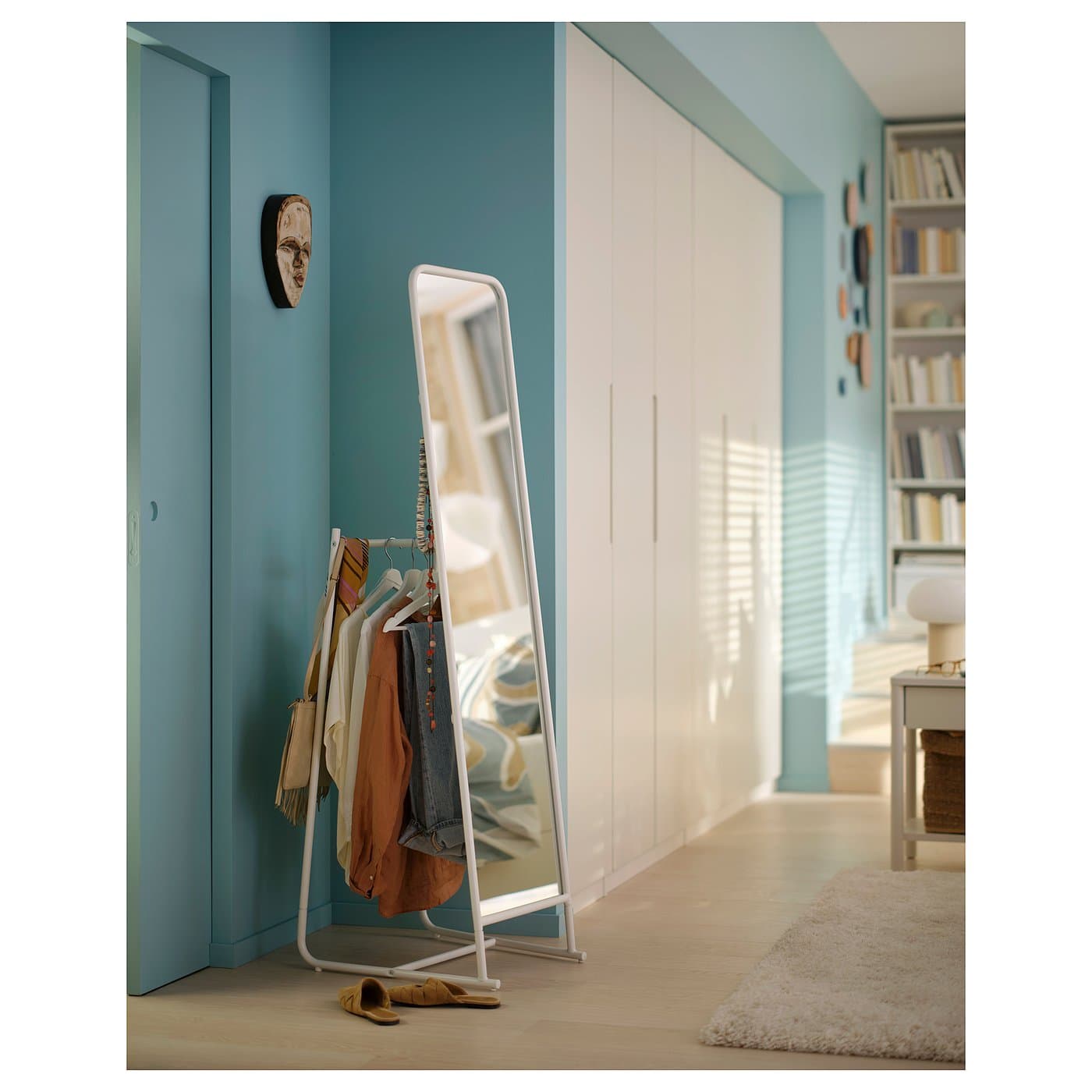 KNAPPER Standing mirror - white 48x160 cm — image 5