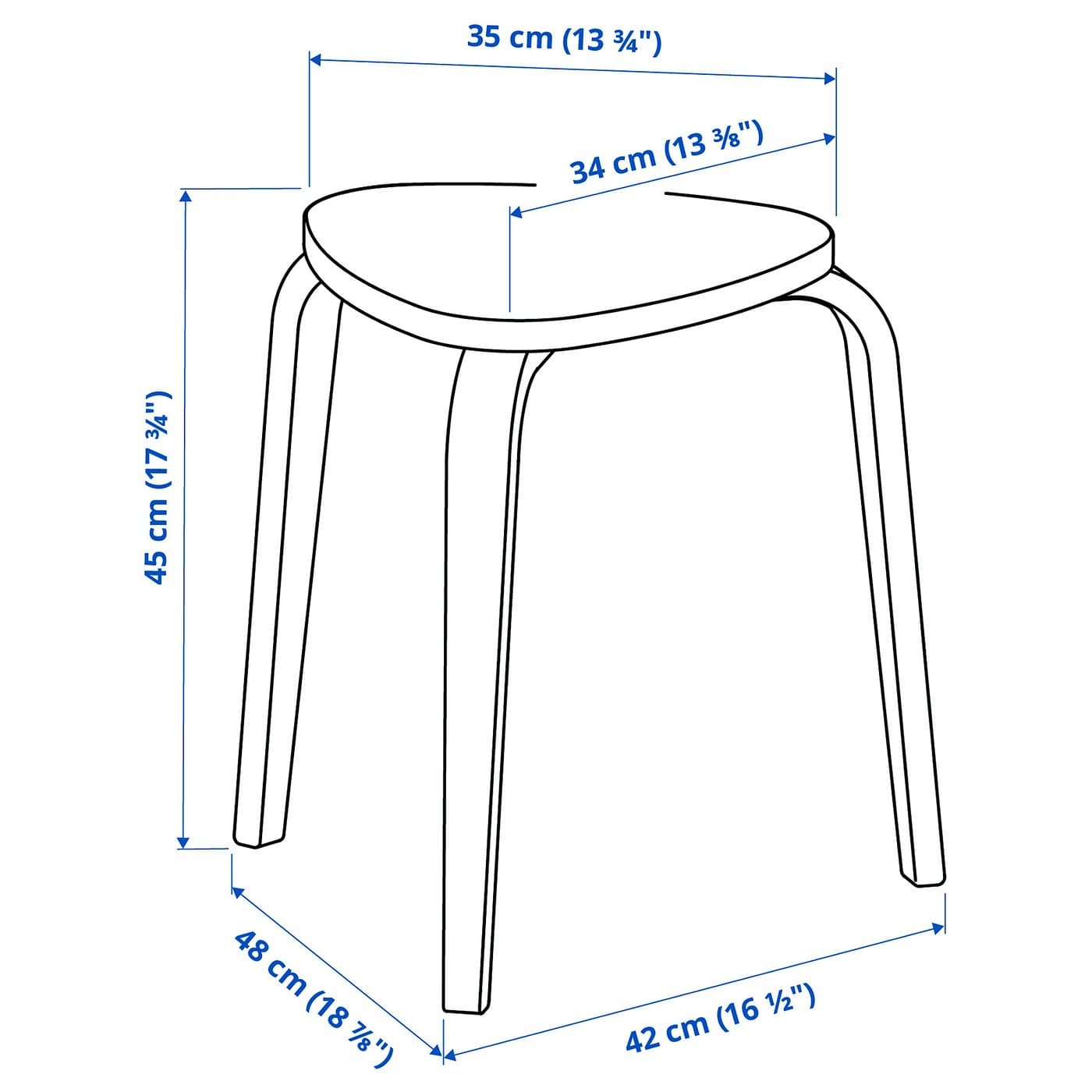 KYRRE Stool, set of 2 - birch — image 2