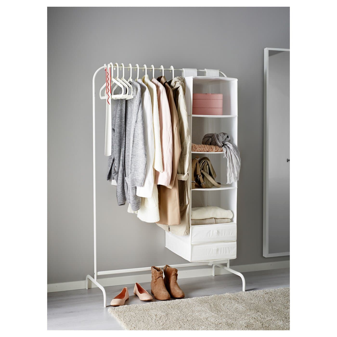 MULIG Clothes rack - white 99x152 cm — image 3