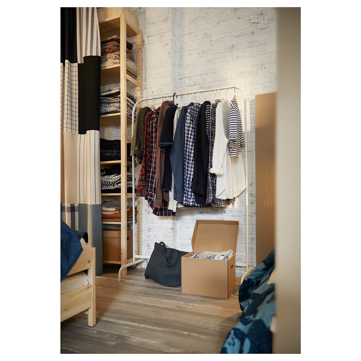 MULIG Clothes rack - white 99x152 cm — image 2