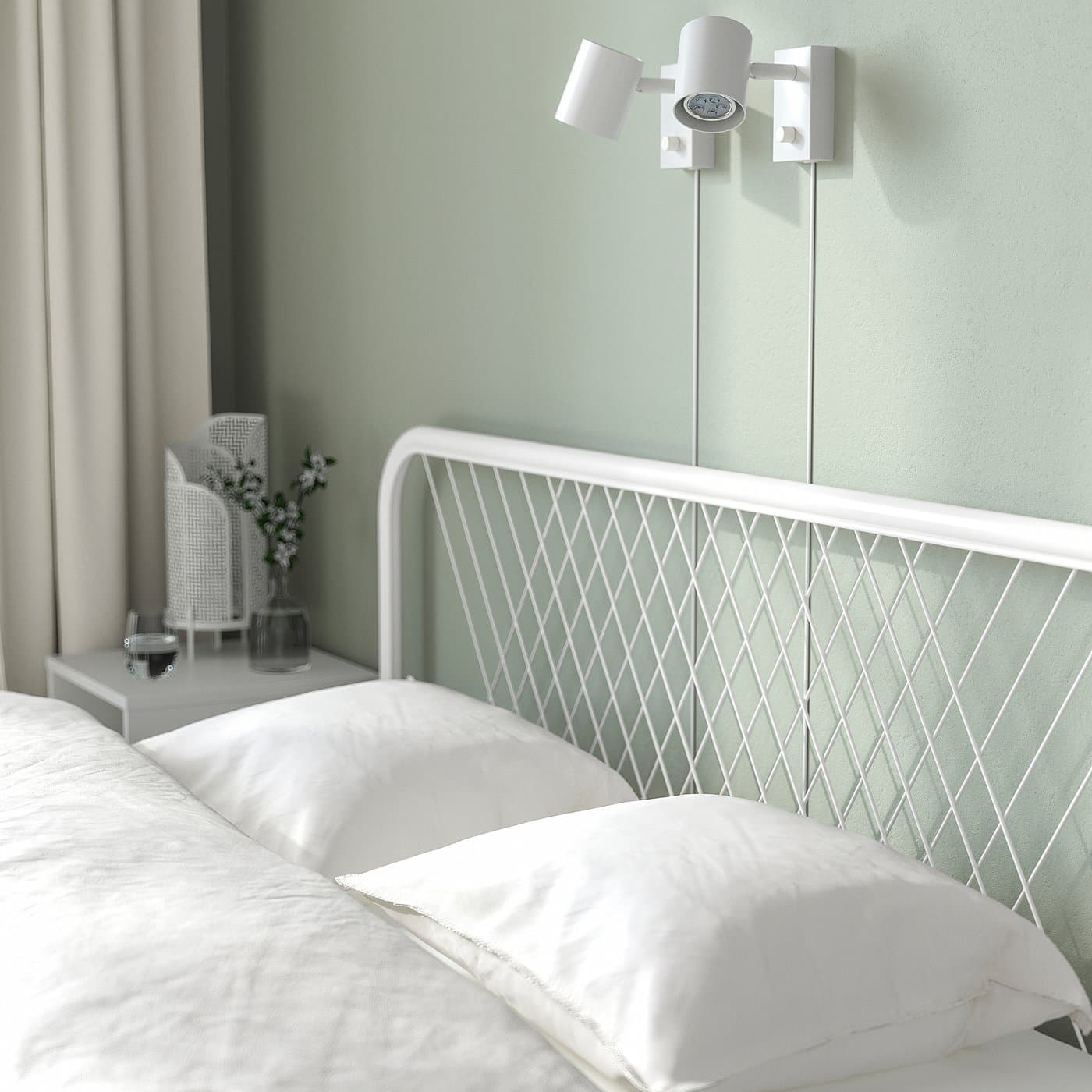 NESTTUN Bed frame - white/Luröy 150x200 cm — image 8