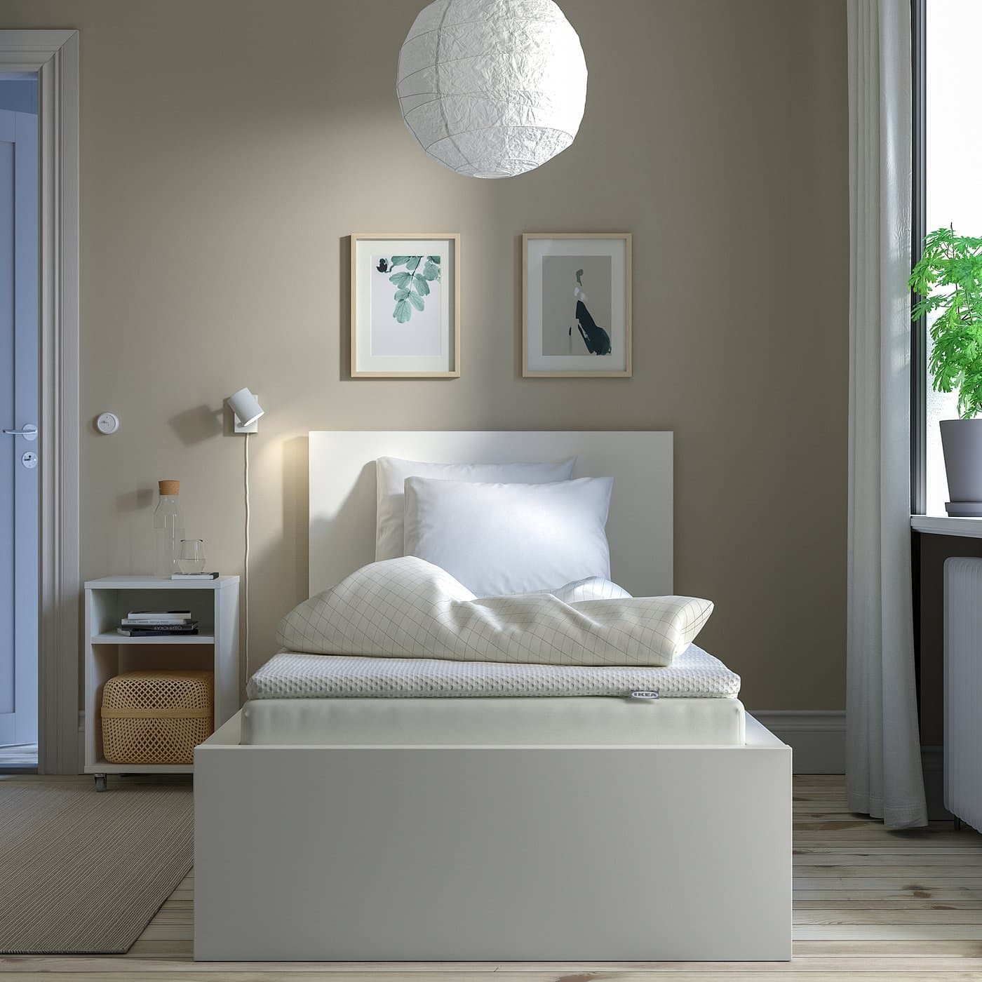 NISSEHOLM Mattress pad - white 90x200 cm — image 2