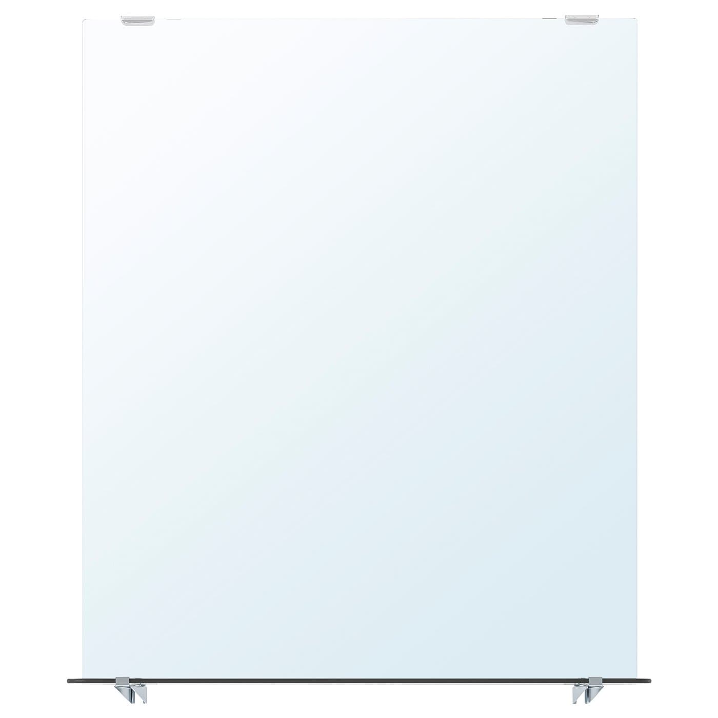 NYSJÖN Mirror with shelf - white 50x60 cm — image 1