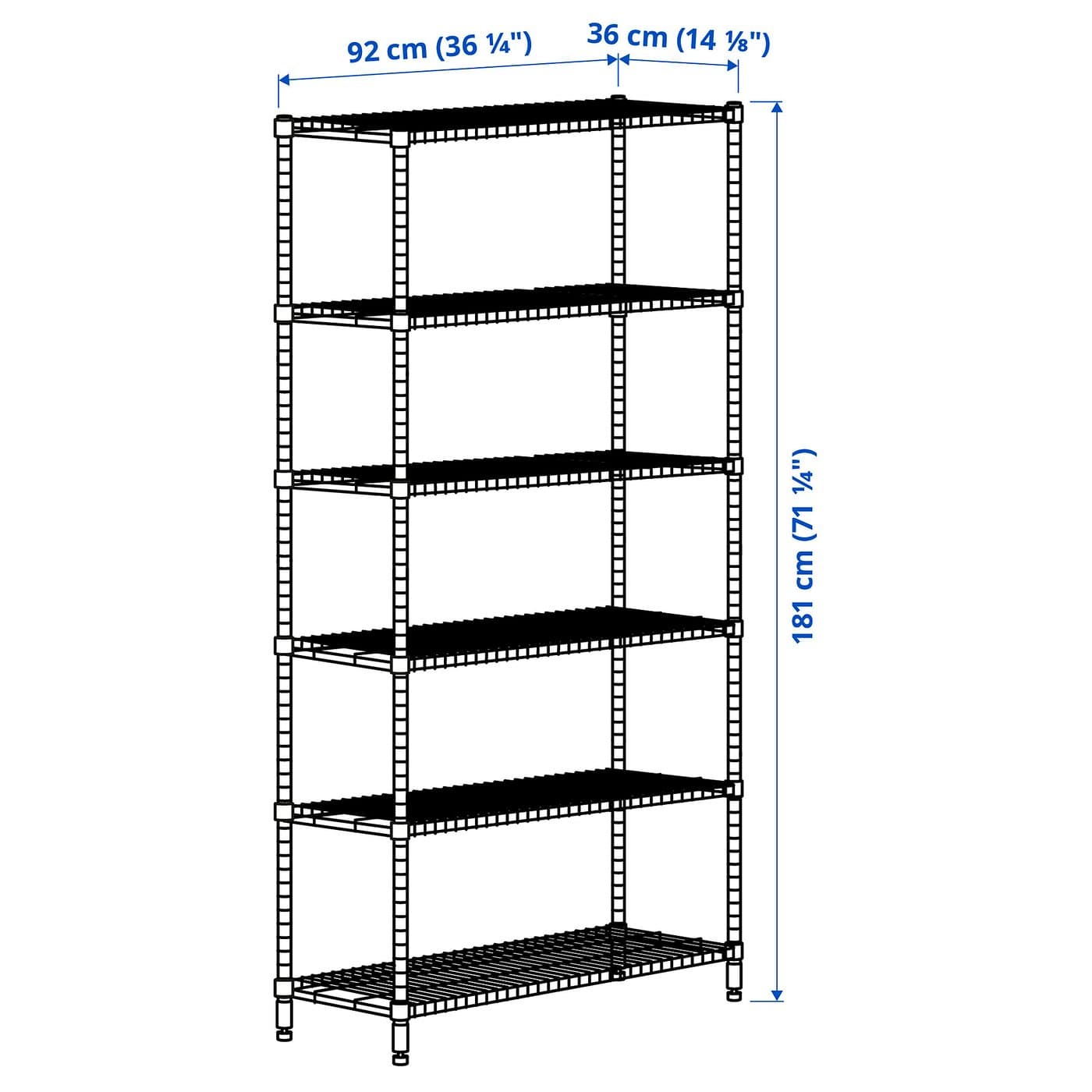 OMAR 1 shelf section 92x36x181 cm — image 6