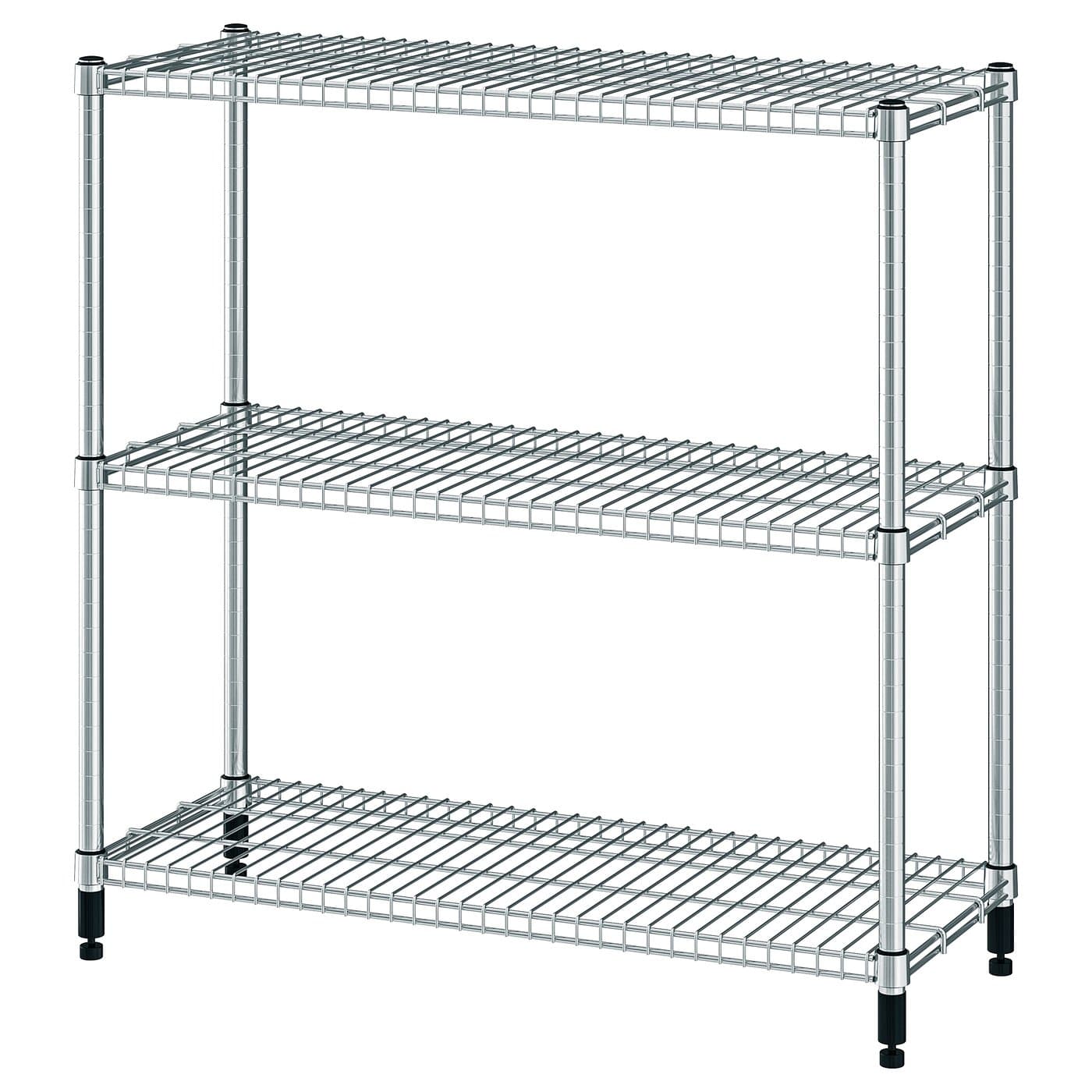 OMAR Shelving unit - galvanised 92x36x94 cm
