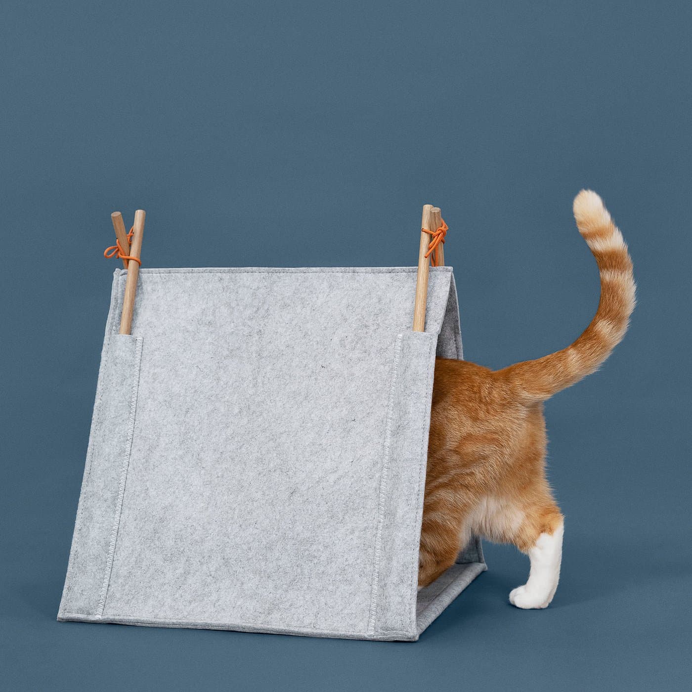 UTSÅDD Cat house - grey/felt — image 5