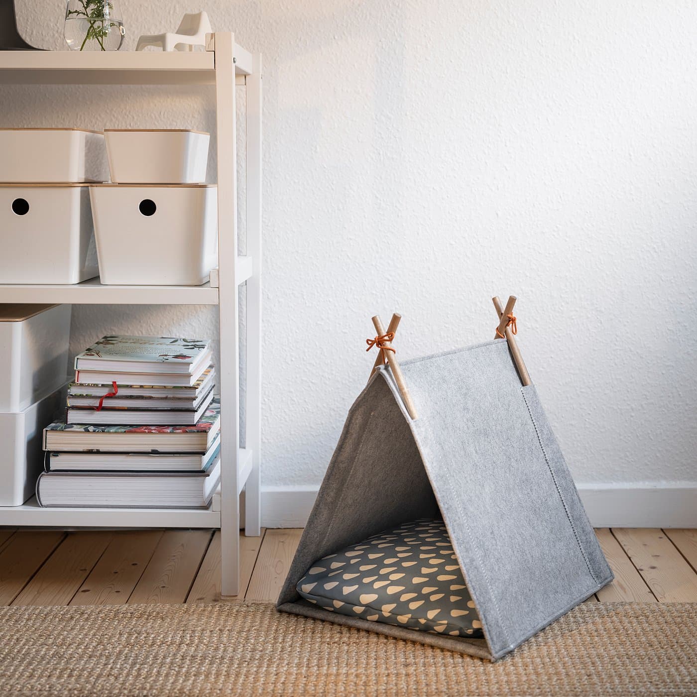 UTSÅDD Cat house - grey/felt — image 2