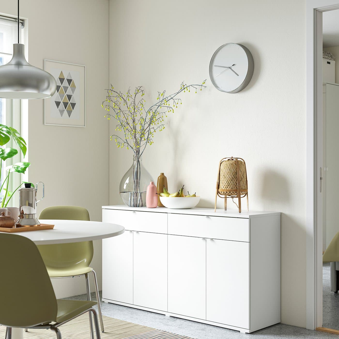 VIHALS Sideboard - white 140x37x75 cm — image 2