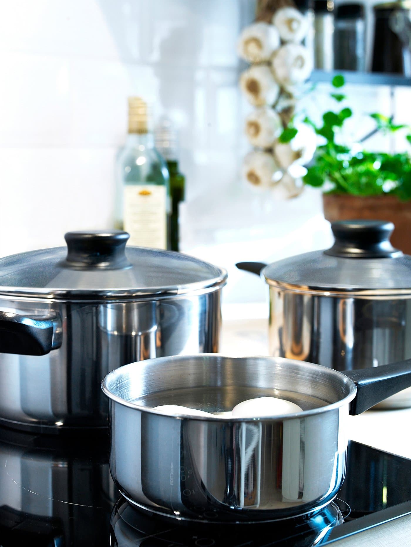 ANNONS 5-piece cookware set - glass/stainless steel — image 3