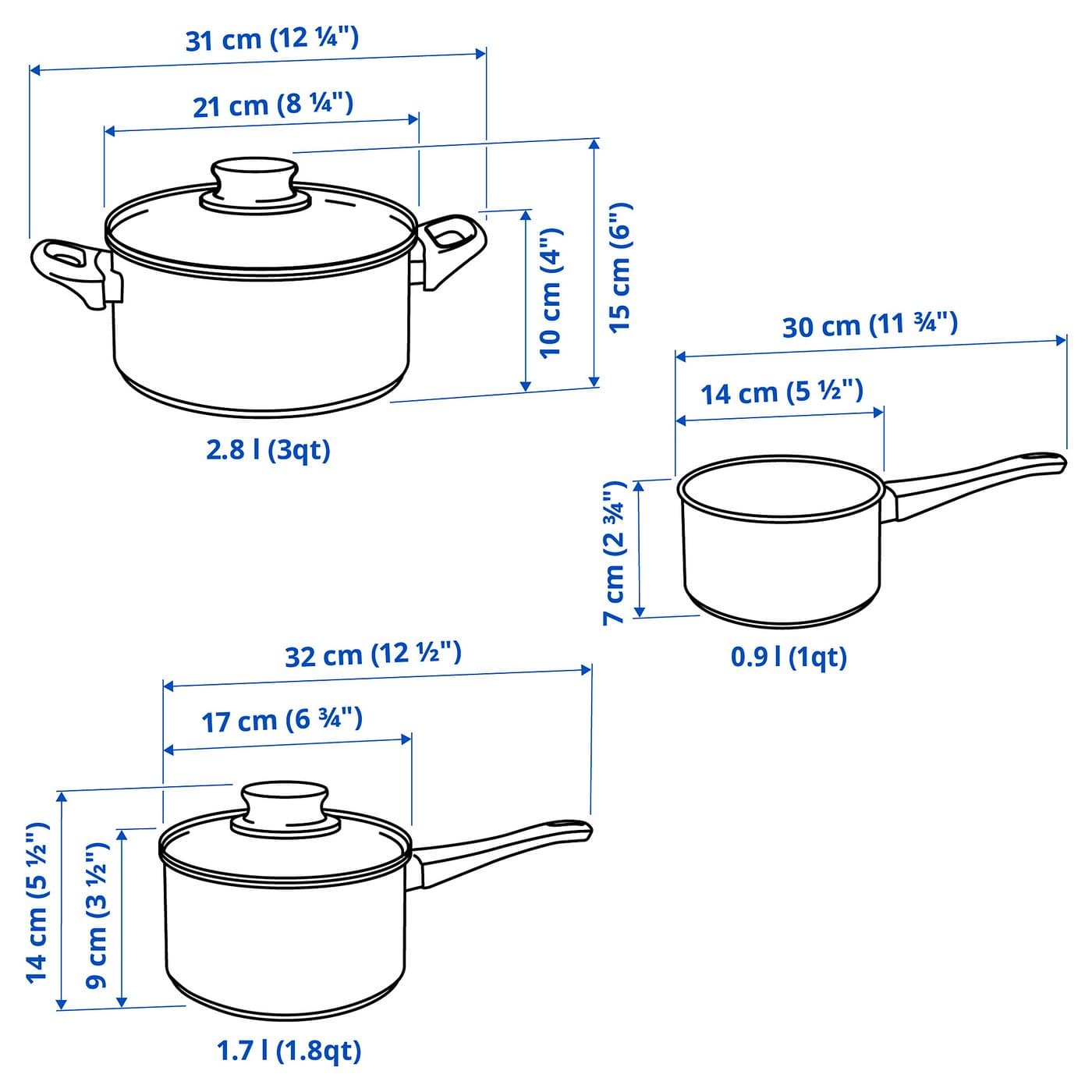 ANNONS 5-piece cookware set - glass/stainless steel — image 8