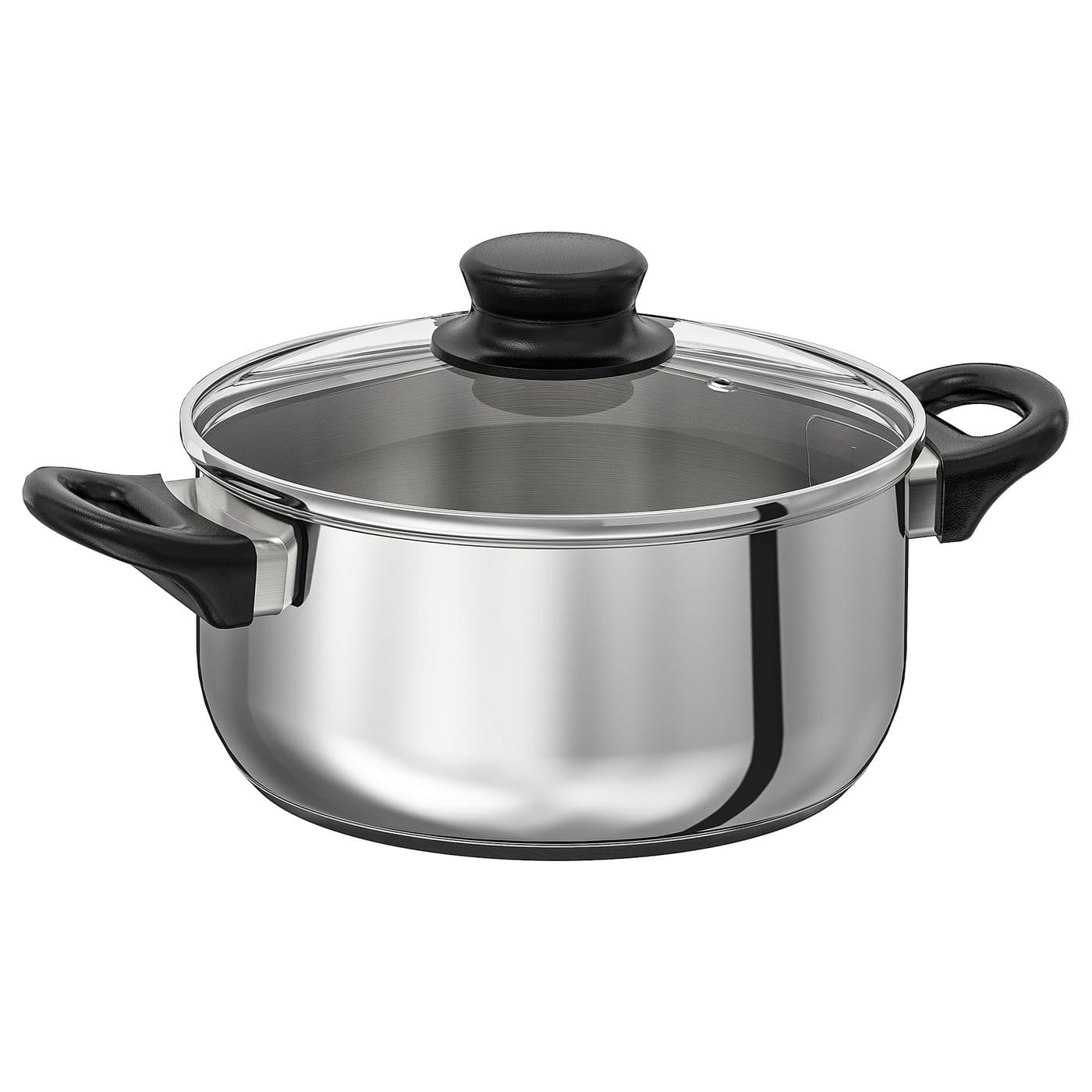 ANNONS Pot with lid - glass/stainless steel 2.8 l — image 1
