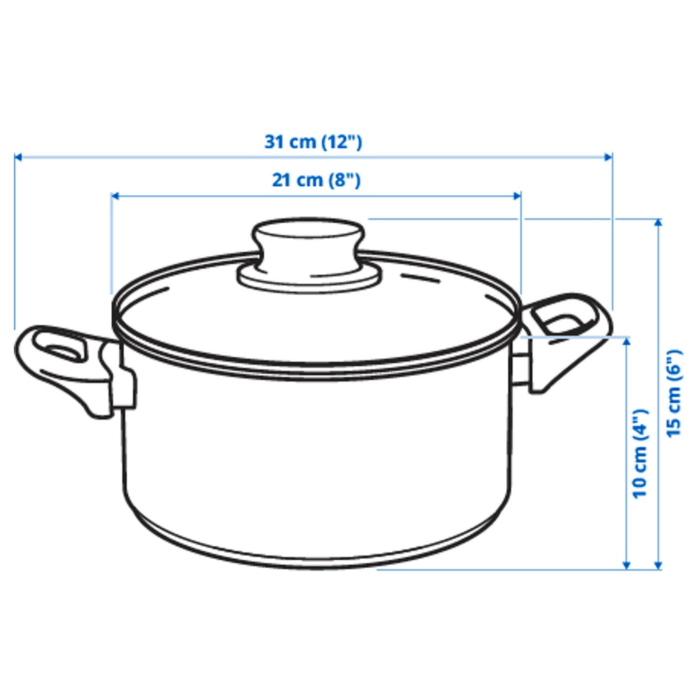 ANNONS Pot with lid - glass/stainless steel 2.8 l — image 5