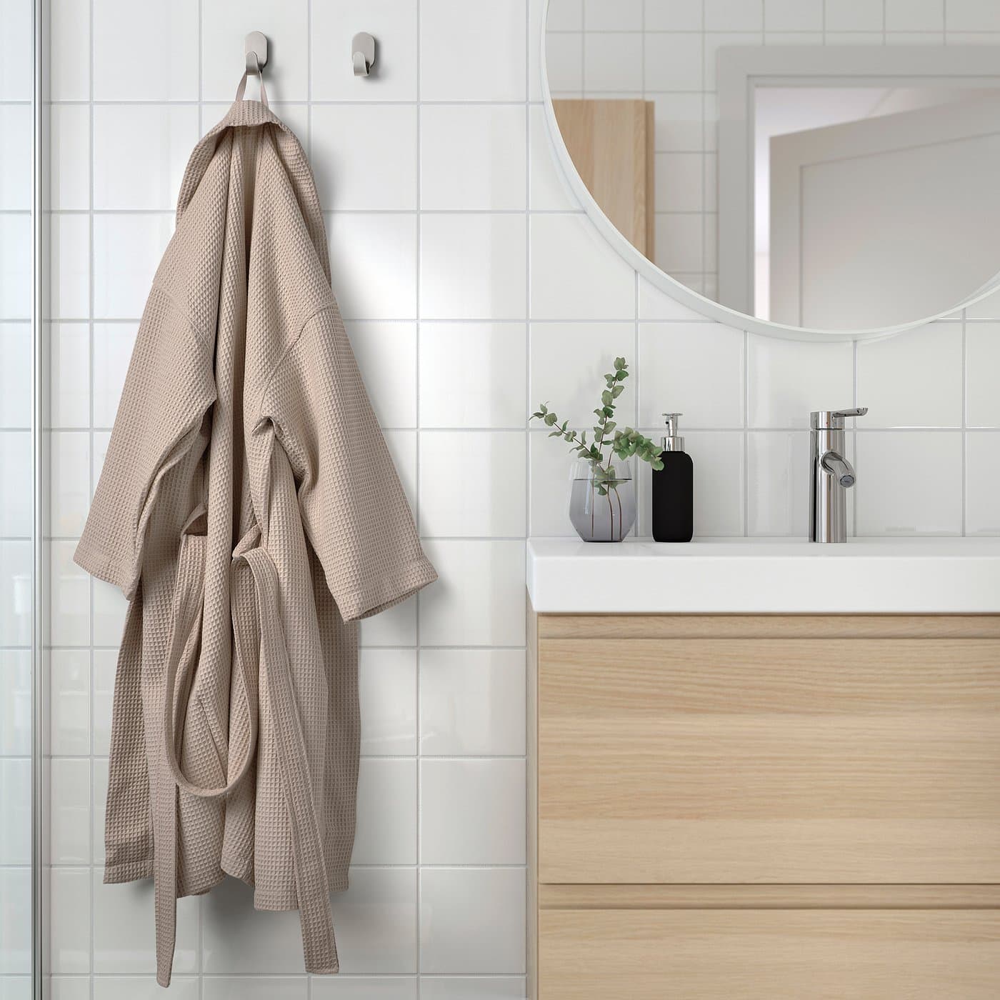 BJÄLVEN Bath robe - beige S/M — image 6