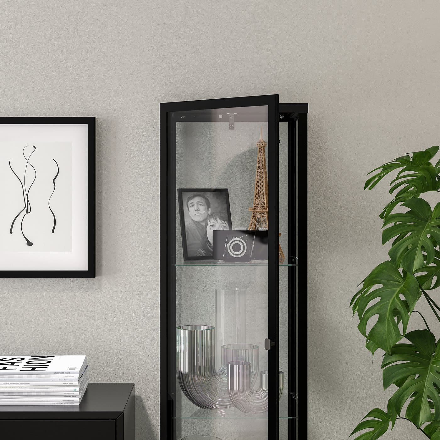 BLÅLIDEN Glass-door cabinet — image 12