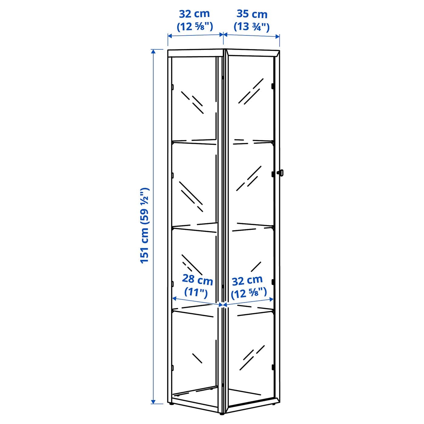 BLÅLIDEN Glass-door cabinet — image 7